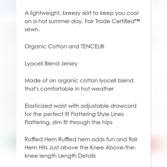 ** HOST PICK ** PATAGONIA BLUE AND WHITE STRIPED ALPINE VALLEY SKIRT, SIZE LARGE - Picture 11 of 11